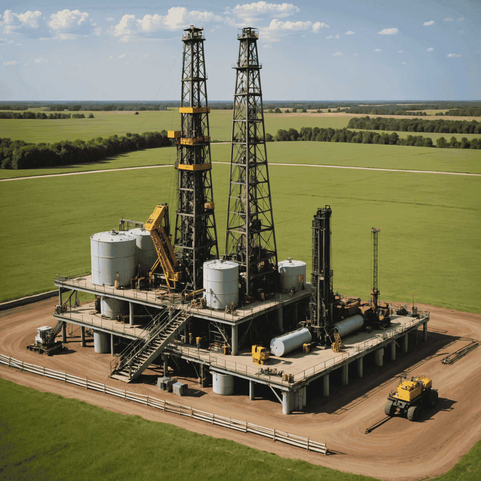 Diagram illustrating horizontal drilling and multi-stage fracturing process in an oil well